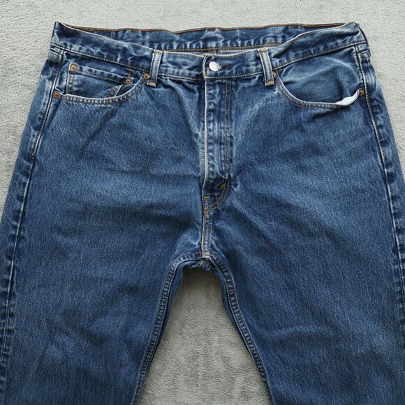 Levi's Jeans Mens Fits 39x29 (Size 40x30) Blue 505 Reg Straight Cotton Denim - Picture 10 of 15